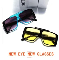 New  Fashion Square Sunglasses  Trendy Men's And Women's Large Frame All-match Sunscreen Sunglasses T22116 main image 2