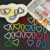 New Color Paint Love Heart-shaped Aluminum Alloy Mountaineering Buckle Hanging Buckle DIY Jewelry Women's Miu Bag Pendant Keychain main image 1