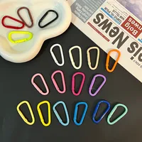 New Color Paint Love Heart-shaped Aluminum Alloy Mountaineering Buckle Hanging Buckle DIY Jewelry Women's Miu Bag Pendant Keychain main image 2