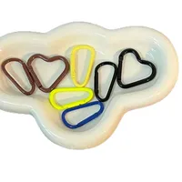New Color Paint Love Heart-shaped Aluminum Alloy Mountaineering Buckle Hanging Buckle DIY Jewelry Women's Miu Bag Pendant Keychain main image 5