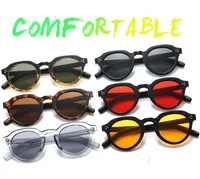 New Retro Simple Oval Casual Men's And Women's Rice Nail Sunglasses Small Frame Gradient Color Matching Sunglasses T22124 main image 1