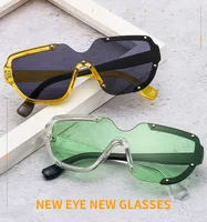 Distinctive Funny Hip-hop One-piece Sunglasses Cyber Celebrity Star Decoration Trendy Sunglasses Street Personality Fashion Glasses 8721 main image 1