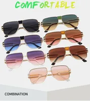 New Frame Metal Color Sunglasses Men's And Women's All-match Elegant Trendy Sunglasses  Ins Glasses M510 main image 2