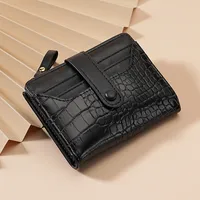 Simple Wallet Women's Short Thin Small Folding Student Wallet  New Niche Change Card Holder  Hot Sale sku image 1