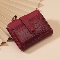 Simple Wallet Women's Short Thin Small Folding Student Wallet  New Niche Change Card Holder  Hot Sale sku image 3