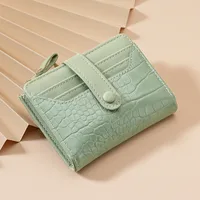Simple Wallet Women's Short Thin Small Folding Student Wallet  New Niche Change Card Holder  Hot Sale sku image 7