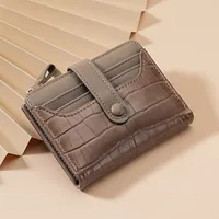 Simple Wallet Women's Short Thin Small Folding Student Wallet  New Niche Change Card Holder  Hot Sale sku image 6