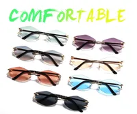 Personality New Frameless Diamond Sunglasses Internet Red With Metal Small Frame Glasses Fashion Sunglasses T22142 main image 1
