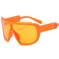 Fashion Fashion A Large Frame Glasses Ball Cool One-piece Sunglasses Riding Men's And Women's Sunglasses 891 sku image 2