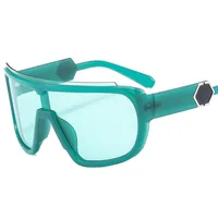 Fashion Fashion A Large Frame Glasses Ball Cool One-piece Sunglasses Riding Men's And Women's Sunglasses 891 sku image 3