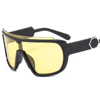 Fashion Fashion A Large Frame Glasses Ball Cool One-piece Sunglasses Riding Men's And Women's Sunglasses 891 sku image 4