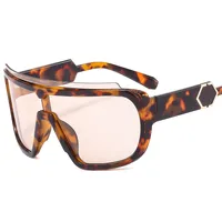 Fashion Fashion A Large Frame Glasses Ball Cool One-piece Sunglasses Riding Men's And Women's Sunglasses 891 sku image 5