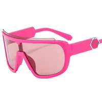 Fashion Fashion A Large Frame Glasses Ball Cool One-piece Sunglasses Riding Men's And Women's Sunglasses 891 sku image 6