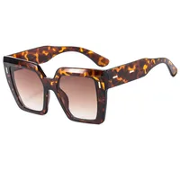 Retro Large Frame Color Matching Sunglasses M6146 Men And Women Face Repair Online Celebrity Sunglasses  Fashion Sunglasses sku image 3