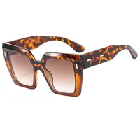 Retro Large Frame Color Matching Sunglasses M6146 Men And Women Face Repair Online Celebrity Sunglasses  Fashion Sunglasses sku image 4