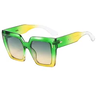Retro Large Frame Color Matching Sunglasses M6146 Men And Women Face Repair Online Celebrity Sunglasses  Fashion Sunglasses sku image 6