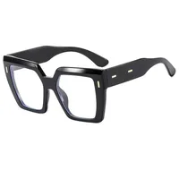 Retro Large Frame Color Matching Sunglasses M6146 Men And Women Face Repair Online Celebrity Sunglasses  Fashion Sunglasses sku image 7