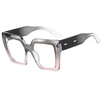 Retro Large Frame Color Matching Sunglasses M6146 Men And Women Face Repair Online Celebrity Sunglasses  Fashion Sunglasses sku image 10