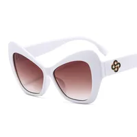 New Cat Eye Women's Sunglasses  Fashion Face Repair Retro Gorgeous Sunglasses  Plain Glasses M447 sku image 4