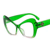 New Cat Eye Women's Sunglasses  Fashion Face Repair Retro Gorgeous Sunglasses  Plain Glasses M447 sku image 9