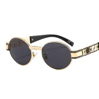 50629 Metal Punk Craft Sunglasses Oval Frame All-Match Street Photographing Instagram Style Trendy Rock Sunglasses For Men And Women sku image 2