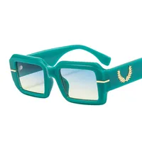 Summer New Box Men's And Women's Sunglasses Fashion Retro Gorgeous Color  Internet Red Sunglasses 9517 sku image 7
