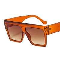 Europe And The United States New Large Frame Men's And Women's Sunglasses  Color Matching Striped Sunglasses Fashion Sunglasses M330 sku image 4
