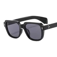 (T22082) New Box Men's And Women's Business Sunglasses  Trend Flat Mirror Rice Nail Vintage Glasses sku image 1