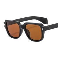 (T22082) New Box Men's And Women's Business Sunglasses  Trend Flat Mirror Rice Nail Vintage Glasses sku image 3