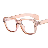 (T22082) New Box Men's And Women's Business Sunglasses  Trend Flat Mirror Rice Nail Vintage Glasses sku image 7