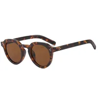 New Retro Simple Oval Casual Men's And Women's Rice Nail Sunglasses Small Frame Gradient Color Matching Sunglasses T22124 sku image 5
