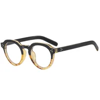 New Retro Simple Oval Casual Men's And Women's Rice Nail Sunglasses Small Frame Gradient Color Matching Sunglasses T22124 sku image 8