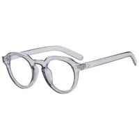 New Retro Simple Oval Casual Men's And Women's Rice Nail Sunglasses Small Frame Gradient Color Matching Sunglasses T22124 sku image 9