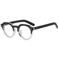 New Retro Simple Oval Casual Men's And Women's Rice Nail Sunglasses Small Frame Gradient Color Matching Sunglasses T22124 sku image 11