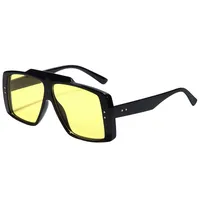 New  Fashion Square Sunglasses  Trendy Men's And Women's Large Frame All-match Sunscreen Sunglasses T22116 sku image 2