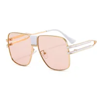 New Frame Metal Color Sunglasses Men's And Women's All-match Elegant Trendy Sunglasses  Ins Glasses M510 sku image 2