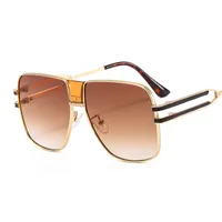 New Frame Metal Color Sunglasses Men's And Women's All-match Elegant Trendy Sunglasses  Ins Glasses M510 sku image 3