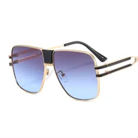 New Frame Metal Color Sunglasses Men's And Women's All-match Elegant Trendy Sunglasses  Ins Glasses M510 sku image 5