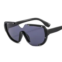 Distinctive Funny Hip-hop One-piece Sunglasses Cyber Celebrity Star Decoration Trendy Sunglasses Street Personality Fashion Glasses 8721 sku image 1