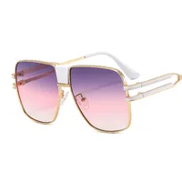 New Frame Metal Color Sunglasses Men's And Women's All-match Elegant Trendy Sunglasses  Ins Glasses M510 sku image 6