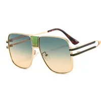 New Frame Metal Color Sunglasses Men's And Women's All-match Elegant Trendy Sunglasses  Ins Glasses M510 sku image 7