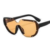 Distinctive Funny Hip-hop One-piece Sunglasses Cyber Celebrity Star Decoration Trendy Sunglasses Street Personality Fashion Glasses 8721 sku image 4