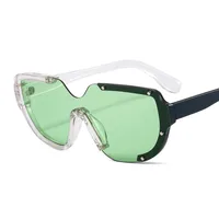 Distinctive Funny Hip-hop One-piece Sunglasses Cyber Celebrity Star Decoration Trendy Sunglasses Street Personality Fashion Glasses 8721 sku image 5