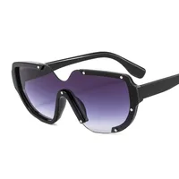 Distinctive Funny Hip-hop One-piece Sunglasses Cyber Celebrity Star Decoration Trendy Sunglasses Street Personality Fashion Glasses 8721 sku image 6