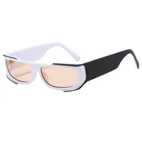 Colorful Set Gorgeous Sunglasses Men And Women Hip Hop Small Frame  Sunglasses Fashion Wear Glasses M6113 sku image 5