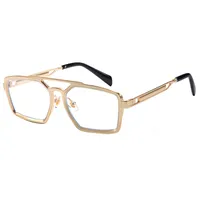 New   High-grade Metal Fashion Sunglasses Double Beam Retro Men's Outdoor Riding Sunglasses T22141 main image 2