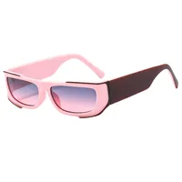 Colorful Set Gorgeous Sunglasses Men And Women Hip Hop Small Frame  Sunglasses Fashion Wear Glasses M6113 sku image 7
