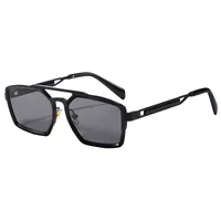 New   High-grade Metal Fashion Sunglasses Double Beam Retro Men's Outdoor Riding Sunglasses T22141 sku image 1