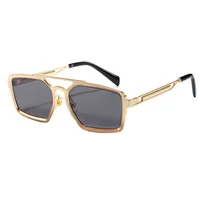 New   High-grade Metal Fashion Sunglasses Double Beam Retro Men's Outdoor Riding Sunglasses T22141 sku image 3