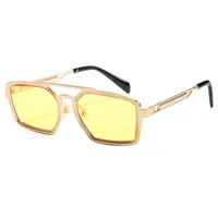 New   High-grade Metal Fashion Sunglasses Double Beam Retro Men's Outdoor Riding Sunglasses T22141 sku image 5